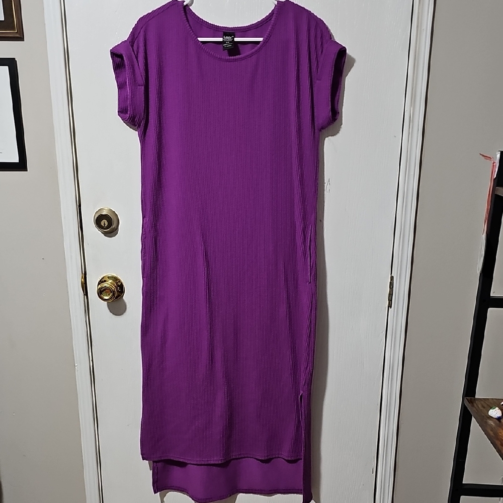 Vibrant Purple Midi Dress